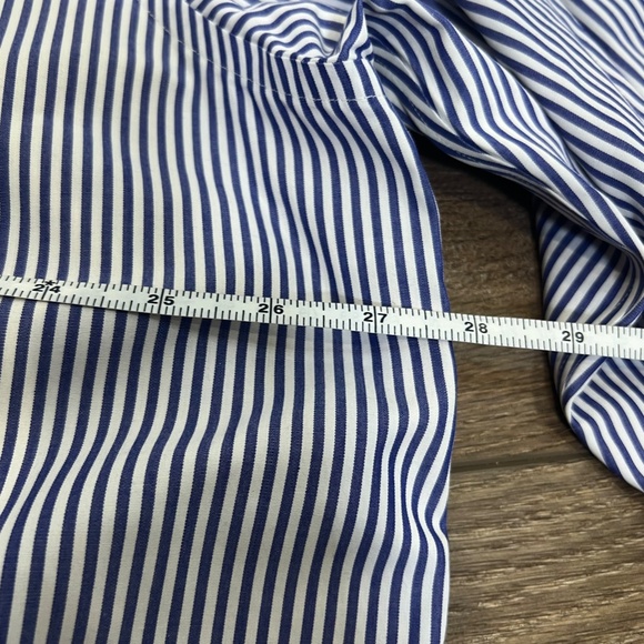 Brooks Brothers Mens 1818 Dress Shirt Blue/White Stripe 18-36 - Picture 6 of 7